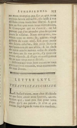 Lettre LXVI. - Lettre LXX.