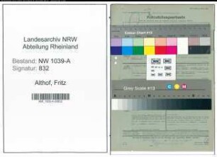 Entnazifizierung Fritz Althof , geb. 00.00.0000 (Finanzbeamter)