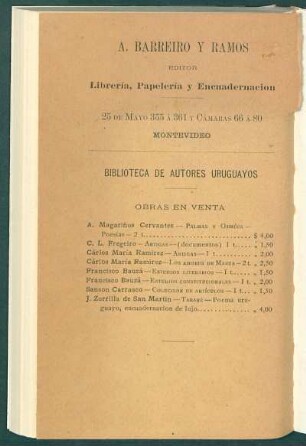 Biblioteca de autores uruguayos - Obras en venta