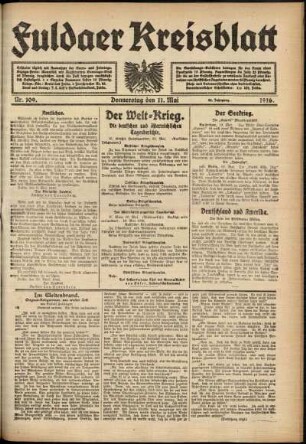Ausgabe vom Donnerstag, den 11. Mai 1916.