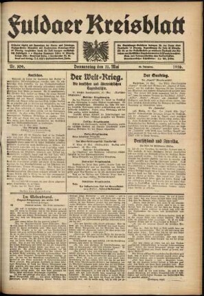 Ausgabe vom Donnerstag, den 11. Mai 1916.