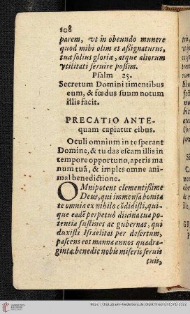 Precatio Ante