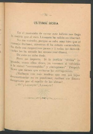 Última hora