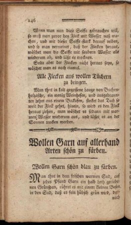 Wollen Garn auf allerhand Arten schön zu färben.