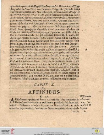 Caput X. Affinibus