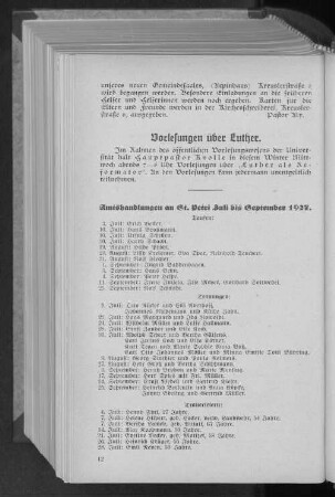 Vorlesungen über Luther.