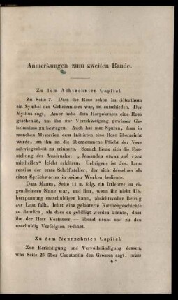 Anmerkungen zum zweiten Bande.