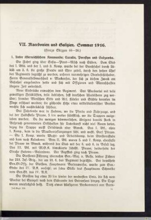 VII. Macedonien und Galizien, Sommer 1916