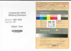Entnazifizierung Theo Meyer , geb. 01.06.1904 (Buchhaendler)