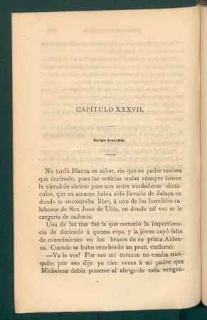 Capítulo XXXVII. - Golpe terrible.