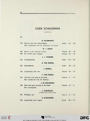 Oude schilderijen (Nr. 239-270)
