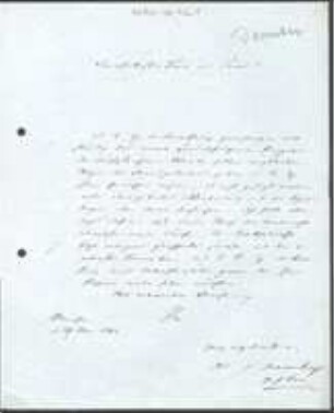 Brief von Sebastian Franz von Daxenberger an Unbekannt