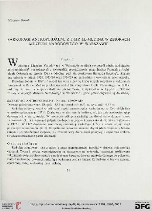 33/34: Sarkofagi antropoidalne z Deir el-Medina w zbiorach Muzeum Narodowego w Warszawie