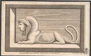 Sphinx, Abb. 39 aus: Disegni intagliati in rame di pitture antiche ritrovate nelle scavazioni di Resina, Neapel 1746