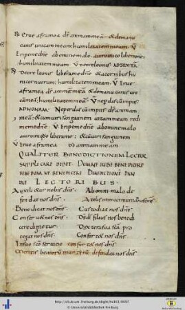 (46r - 47v) Gebete zu den Lesungen und Mahlzeiten.