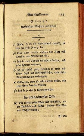 Recept empfindsame Menschen zu kuriren.
