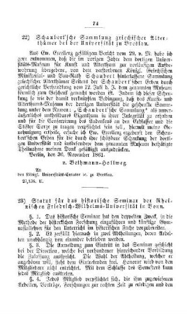 Schaubert'sche Sammlung griechischer Alterthümer bei der Universität zu Breslau : [II. Akademien und Universitäten]