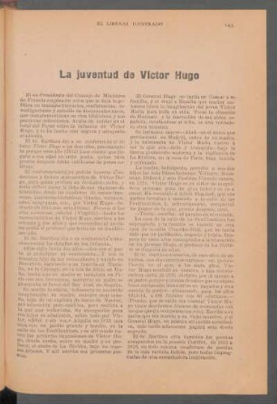 La juventud de Víctor Hugo