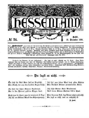 No. 24, 19. Dezember 1891