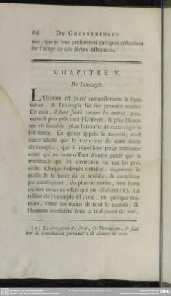 Chapitre V. De l'exemple
