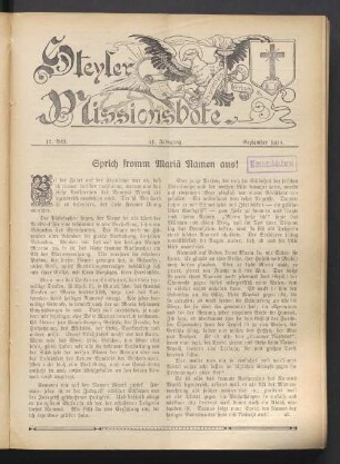 12. Heft. 41. Jahrgang. September 1914