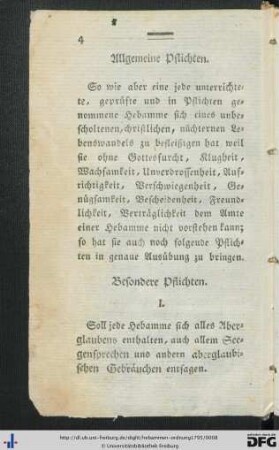 Allgemeine Pflichten.