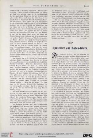 Kunstbrief aus Baden-Baden