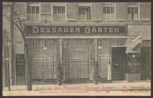 Ansichtskarte Restaurant, Dessauer Straße
