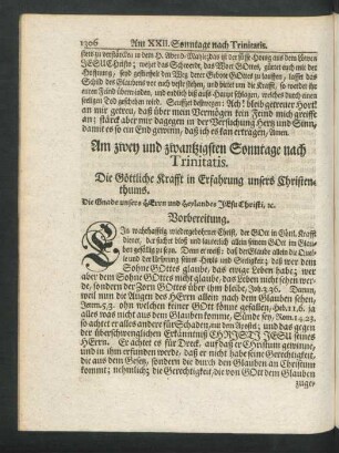 Am zwey und zwantzigsten Sonntage nach Trinitatis