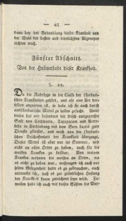 Fünfter Abschnitt. Von der Heilmethode dieser Krankheit.