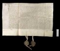 Jacob Rapp, sesshaft zu Steinheim beurkundet, dass er von der Priorin Ursula von Ramstein und Klosterfrauen zu Steinheim ein Gut mit einer Zelge über der Bottwar, drei Morgen Acker beim großen Tor und weitere, welches er und Hans Lemp, genannt Schüler, erkauft hatten, als Erblehen erhalten hat und jährlich ewiglich dafür 15 Scheffel Dreikorn gülten.