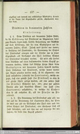 Dividiren in benannten Zahlen