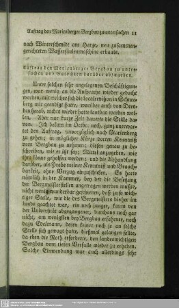 Auftrag den Marienberger Bergbau zu untersuchen und Gutachten darüber abzugeben
