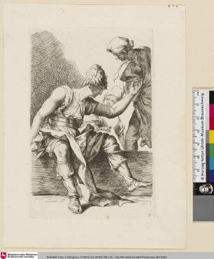 Salvator Rosa Invenit [Figurengruppe bestehend aus drei Männern]