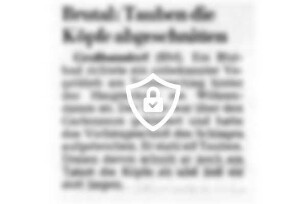 Brutal: Tauben die Köpfe abgeschnitten