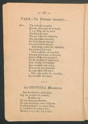 La Cristina : Mensajera