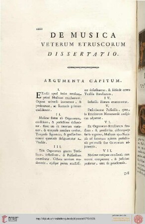 II. De Musica Etruscorum Dissertatio