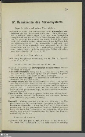 IV. Krankheiten des Nervensystems