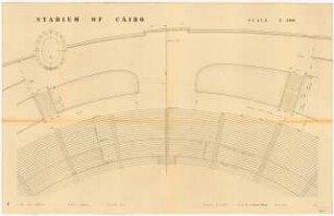 Sportfield Kairo Main Stadium: Grundriss Lower Circle, Sector N 1, 1:100