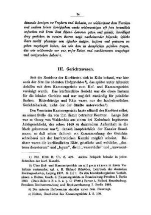 III. Gerichtswesen