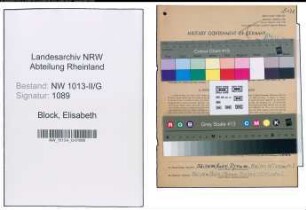 Entnazifizierung Elisabeth Block , geb. 12.05.1914 ()