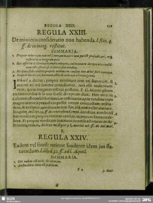 Regula XXIII. De minimis consideratio non habenda