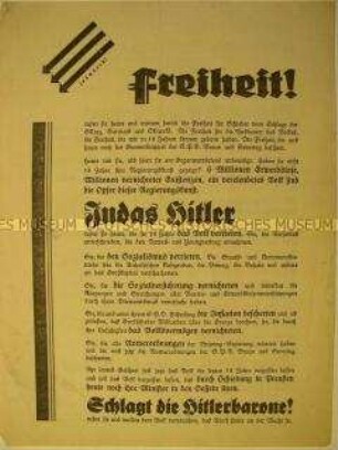 Wahlflugblatt der NSDAP zur Reichstagswahl im Juli 1932 mit antikapitalistischer Demagogie