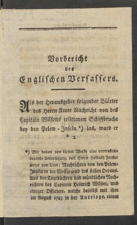Vorbericht des Englischen Verfassers
