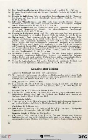 Gemälde alter Meister (Nr. 372-413)