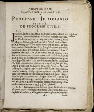 Sectio I. De Processu Civili