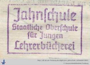Stempel (Aus: UB Freiburg, TM 2018/1853).