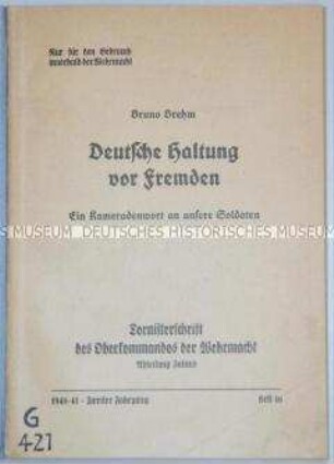 Ratgeber für Wehrmachtssoldaten im Ausland