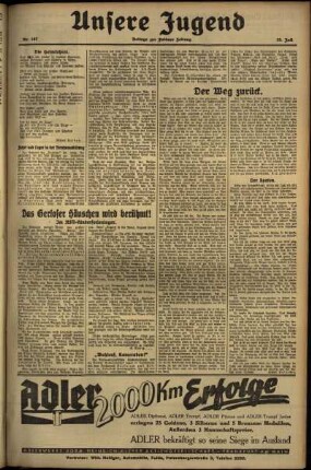 Zweite Ausgabe vom Mittwoch, den 25. Juli 1934.