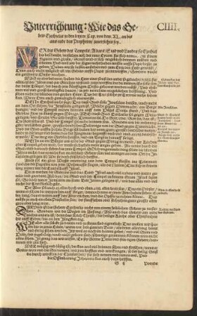 Unterrichtung: Wie das Gebew Ezechielis in den letzten Cap. von dem .XL. an bis ans ende des Propheten/ zuverstehen sey.